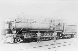 Columbia & Puget Sound Railroad Steam Locomotive Number 7 at Seattle, Washington, circa 1900.