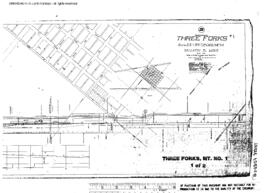 Plat Map of Northern Pacific Facilities at Three Forks, Montana, 1912