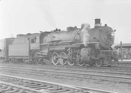 Northern Pacific steam locomotive 1803 at Mandan, North Dakota, in 1950.