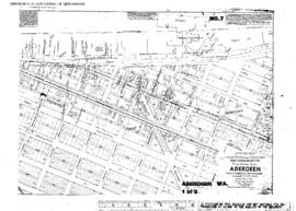 Plat Map of Northern Pacific Facilities at Aberdeen , Washington, 1916