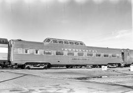 Amtrak dome-passenger car 3480 at Seattle, Washington on April, 9, 1972.