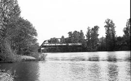 Amtrak passenger train number 11 at Springfield, Oregon on May 28, 1974.