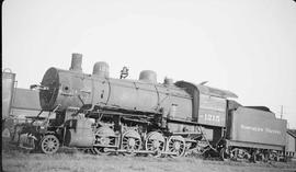 Northern Pacific steam locomotive 1215 at South Tacoma, Washington, in 1934.