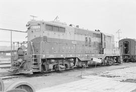 Burlington Northern diesel locomotive 1821 at Auburn, Washington in 1971.