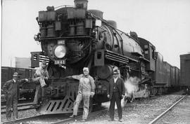 Northern Pacific steam locomotive 1841 at Auburn, Washington, circa 1925.