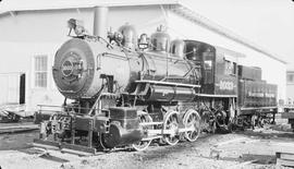 Northern Pacific steam locomotive 1033 at McCleary, Washington, in 1948.