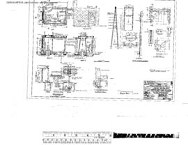 Northern Pacific Engineering Drawing, Pump House, Water Column and Pit at Attalia, Washington, 1953