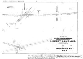 Plat Map of Great Northern Facilities at Liberty Lake, Washington, 1907