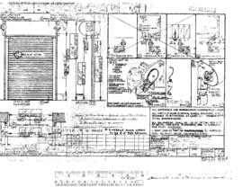 Great Northern Engineering Drawing, Diesel Service Building at Great Falls, Montana, 1968