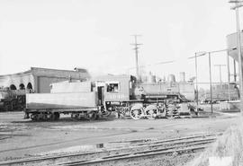 Northern Pacific steam locomotive 1045 at Tacoma, Washington, in 1953.