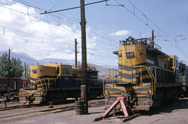 Butte, Anaconda and Pacific Railroad electric locomotive 201 at Butte, Montana in 1964.