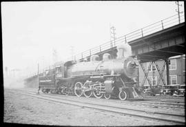 Northern Pacific steam locomotive 2168 at Tacoma, Washington, in 1936.