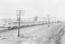 Northern Pacific diesel locomotive number 6512C at East Auburn, Washington in December 1969.