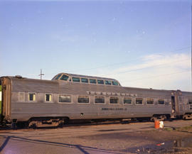 Amtrak dome-passenger car 3480 at Seattle, Washington on April, 9, 1972.