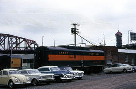 Great Northern Railway Company heater car 10 at Portland, Oregon in 1963.