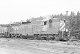 Burlington Northern diesel locomotive 6176 at Custer, South Dakota in 1972.