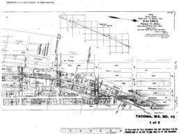 Plat Map of Northern Pacific Facilities at Tacoma, Washington, 1927