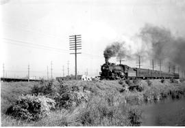 Northern Pacific steam locomotive 2264 at Seattle, Washington, circa 1940.