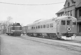 Northern Pacific motor cars at Lewiston, Idaho in 1955.