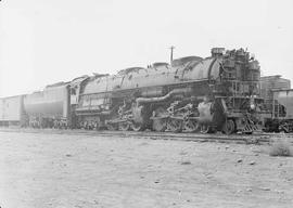 Northern Pacific steam locomotive 5106 at Laurel, Montana, in 1953.