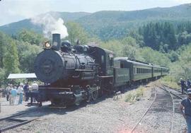 Lake Whatcom Railway Steam Locomotive Number 1070 at Wickersham, Washington in July, 1986.