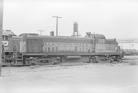 Burlington Northern diesel locomotive 4065 at Portland, Oregon in 1976.