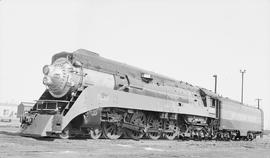 Southern Pacific Railroad steam locomotive number 4449 at San Francisco, California in 1953.