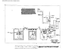 Northern Pacific Engineering Drawing, Sanding Tower - Ogle at Parkwater, Washington, 1957