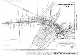 Plat Map of Pacific Coast Railroad Facilities at Maple Valley, Washington, 1915