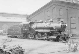 Northern Pacific steam locomotive 1364 at South Tacoma, Washington, in 1954.