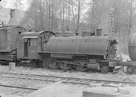 St. Regis Paper Company Steam Locomotive Number 75 at Mineral, Washington, circa 1948.