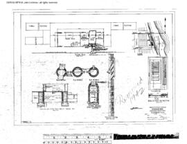 Great Northern Engineering Drawing, Depot at Chisholm, Minnesota, 1920