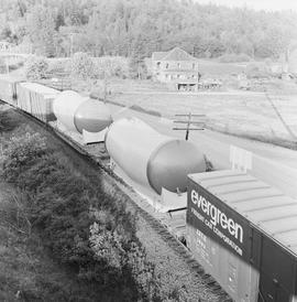 Northern Pacific freight train near East Auburn, Washington, in 1967.