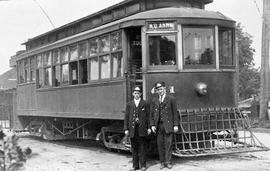 Seattle Municipal Railway streetcar 611 at Seattle, Washington, circa 1915.