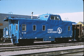 Great Northern Caboose X19 at Whitefish, Montana, 1970