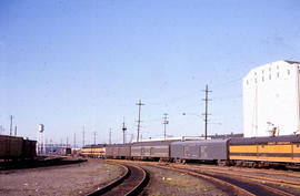 Great Northern Railway Company diesel locomotives at Portland, Oregon in 1963.