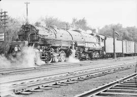 Northern Pacific steam locomotive 5009 at Mandan, North Dakota, in 1946.