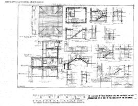 Great Northern Engineering Drawing, Yard Office and Tower at South Klamath, Oregon, 1956