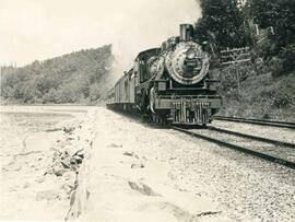 Great Northern Railway steam locomotive 1457 in Washington State, undated.