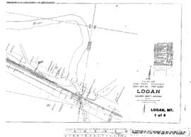 Plat Map of Northern Pacific Facilities at Logan, Montana, 1932