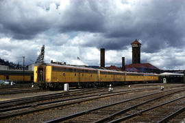 Union Pacific Railroad Company diesel locomotive 967B at Portland, Oregon in 1959.