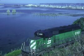 Burlington Northern 8161 at Blaine, Washington in 1994.