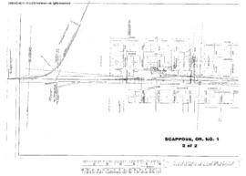 Plat Map of Spokane, Portland, and Seattle Railway Facilities at Scappose, Oregon, 1921