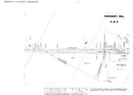 Plat Map of Northern Pacific Facilities at Raugust, Washington, 1955