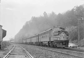 Northern Pacific diesel locomotive 6019A at Tacoma, Washington, in 1969.