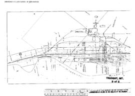 Plat Map of Northern Pacific Facilities at Trident, Montana, 1910