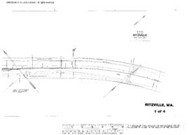 Plat Map of Northern Pacific Facilities at Ritzville, Washington, 1945