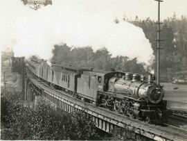 Great Northern Railway steam locomotive 1483 in Washington State, undated.