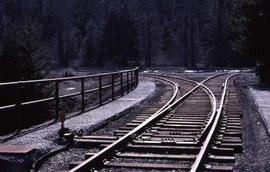 Northern Pacific wye track switch at Easton, Washington, in 1987.