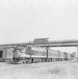 Northern Pacific diesel locomotive number 7001 at Auburn, Washington, in 1967.